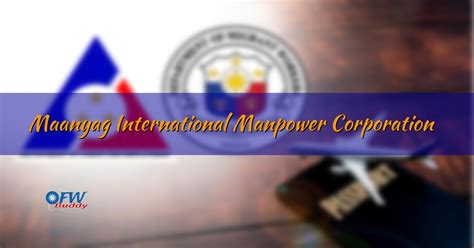 Maanyag International Manpower Corp .